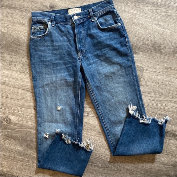 Free People We the Free Maggie Mid-Rise Straight-Leg Jean Size 25 - Picture 2 of 10